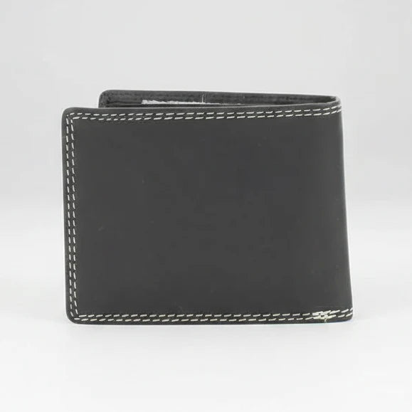 Men’s Cow Leather Wolf Embossed Bifold Wallet