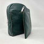 Sac à dos en Cuir Véritable vert foncé, Alice