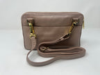 Petit sac bandoulière en Cuir Rose Platine | Annie