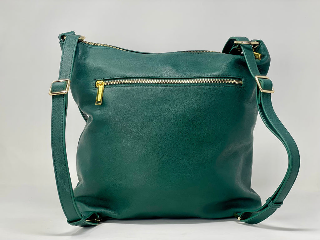 Sac à main transformable vert foncé - Alexandra