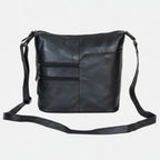 Greenwood Leather Shoulder Bag with 2 Zip Pockets