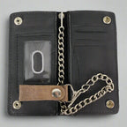 BOL Men's Chrome Plated Bifold Leather Wallet