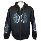 BOL Men's Head Butt Skulls Zipper Hoodie