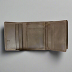 JBG Men’s Trifold Leather Flip-up Wallet. Genuine Distressed Leather RFID Blocking Wallet