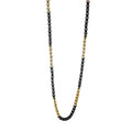BOL Men's Two Tone Gold & Black Stainless Steel Chain Necklace