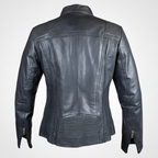 BOL Women's Basket Weave Accent Leather Jacket