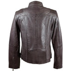 BOL Women's Basket Weave Accent Leather Jacket