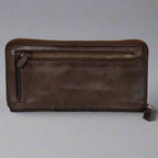 MET Women's Basket Weave Zip-Around Clutch Wallet