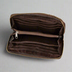 MET Women's Basket Weave Zip-Around Clutch Wallet