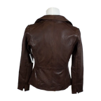 BOL Women's Classic Open Collar Leather Jacket