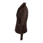 BOL Women's Classic Open Collar Leather Jacket