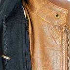 BOL Women's Detachable Hooded Leather Jacket