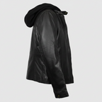BOL Women's Detachable Hooded Leather Jacket
