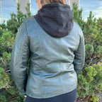 BOL Women's Detachable Hooded Leather Jacket