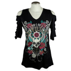 BOL Women's Devilish Open Shoulder Top