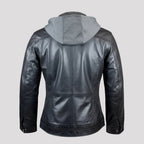 BOL Women's Removable Hood Leather Jacket