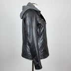 BOL Women's Removable Hood Leather Jacket