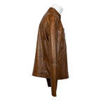 BOL Men's Snap Collar Lamb Leather Jacket