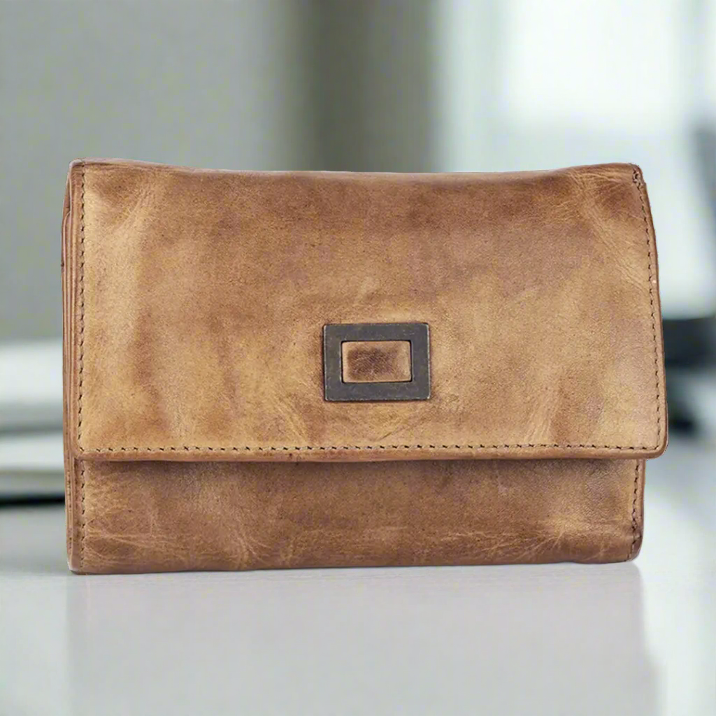 MET Women's Square Tab Leather Wallet