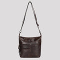 Greenwood Leather Shoulder Bag with 2 Zip Pockets