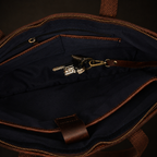 Classic Brown Leather Tote Bag