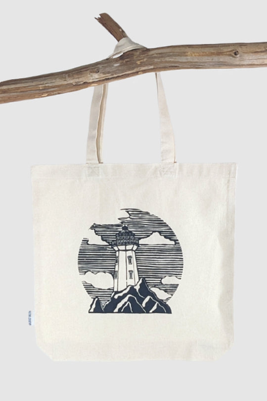 Bay Lighthouse Tote Bag