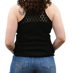 Born to Ride Motorcycles Tank Top with Lace Back Details