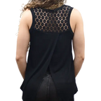 Born to Ride Tank with Star & Wings Graphic and Lace Back Details