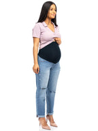 Maternity 28" Boyfriend Jean w/ Bellyband