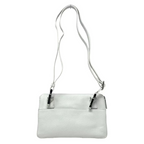 Petit Sac à Main Portefeuille en Cuir Véritable Blanc, Carmen