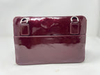 Petit sac à main-portefeuille en Cuir Véritable rouge bordeaux vernis, Carmen