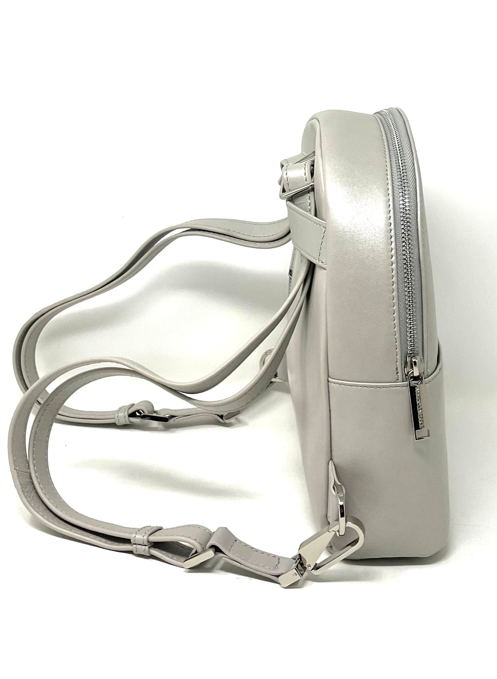 Petit Sac à dos en Cuir, Perlé, convertible - Caroline