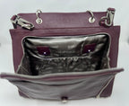 Sac à Main en Cuir Véritable Aubergine - Chloé