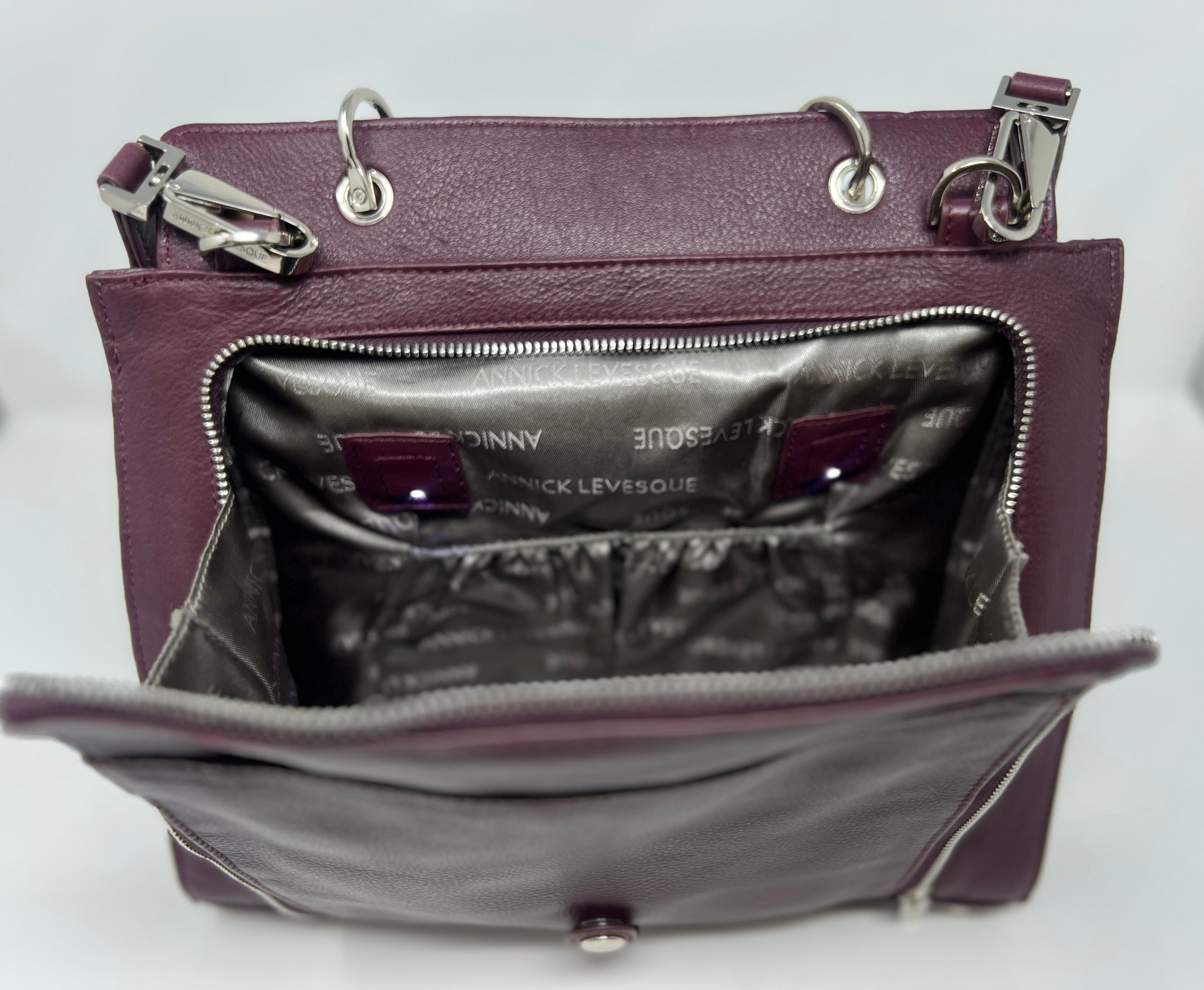 Sac à Main en Cuir Véritable Aubergine - Chloé