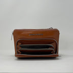 Petit Sac Bandoulière Portefeuille Cuir Cognac, Carmen