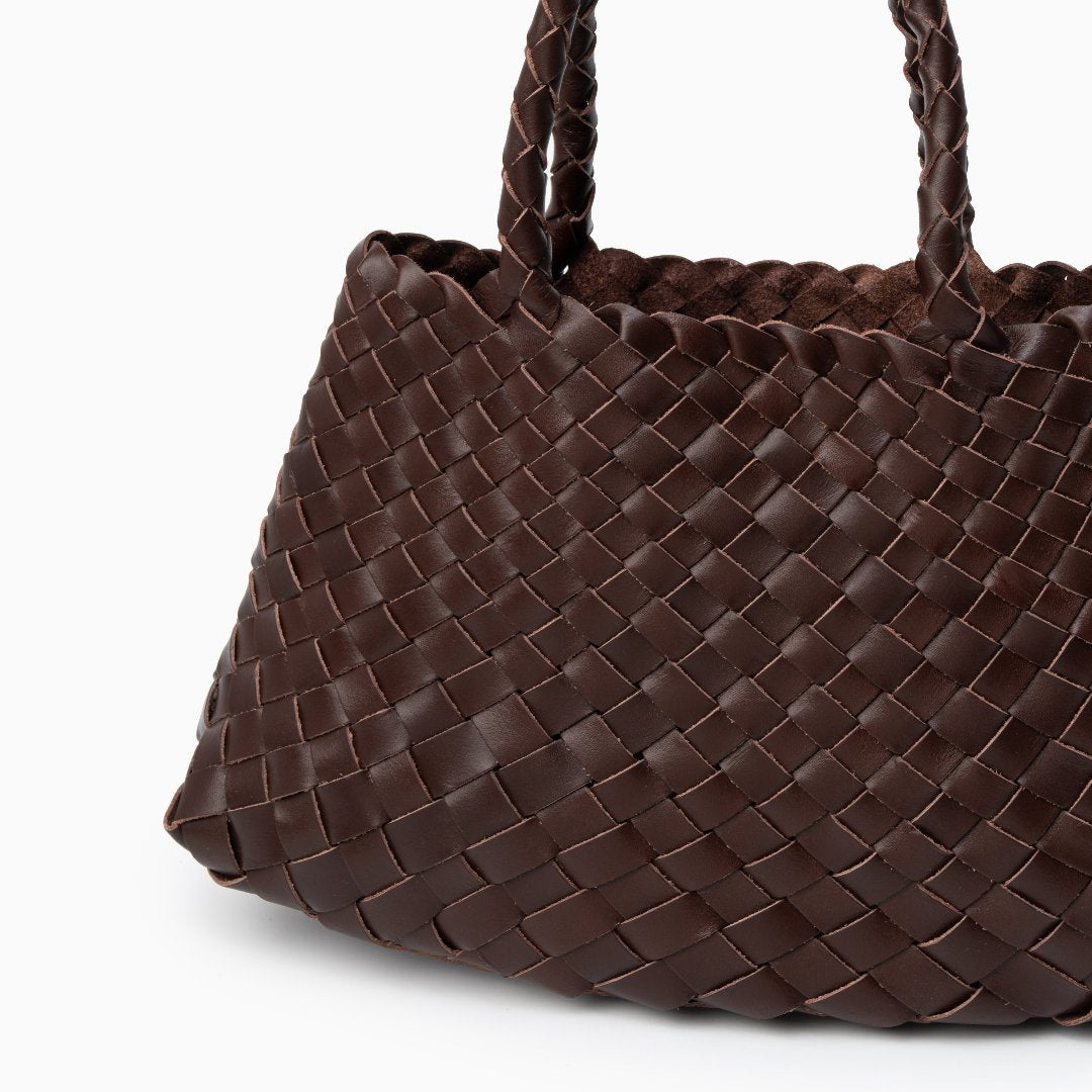 Joane Woven Tote Bag – Statement Designer Handbag with Top Handles