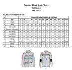 Men’s Armored Denim Shirt with Removable Hoodie