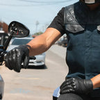 Men's Premium Perforated Goatskin Motorcycle Gloves