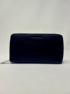 Portefeuille en cuir bleu marine - Anna