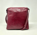 Sac à Bandoulière en cuir Rouge Croco | Gisèle