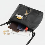 Greenwood Leather Elegant Crossbody Bag. Full-Grain Leather Shoulder Bag