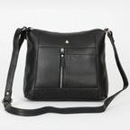 Greenwood Leather Elegant Crossbody Bag. Full-Grain Leather Shoulder Bag