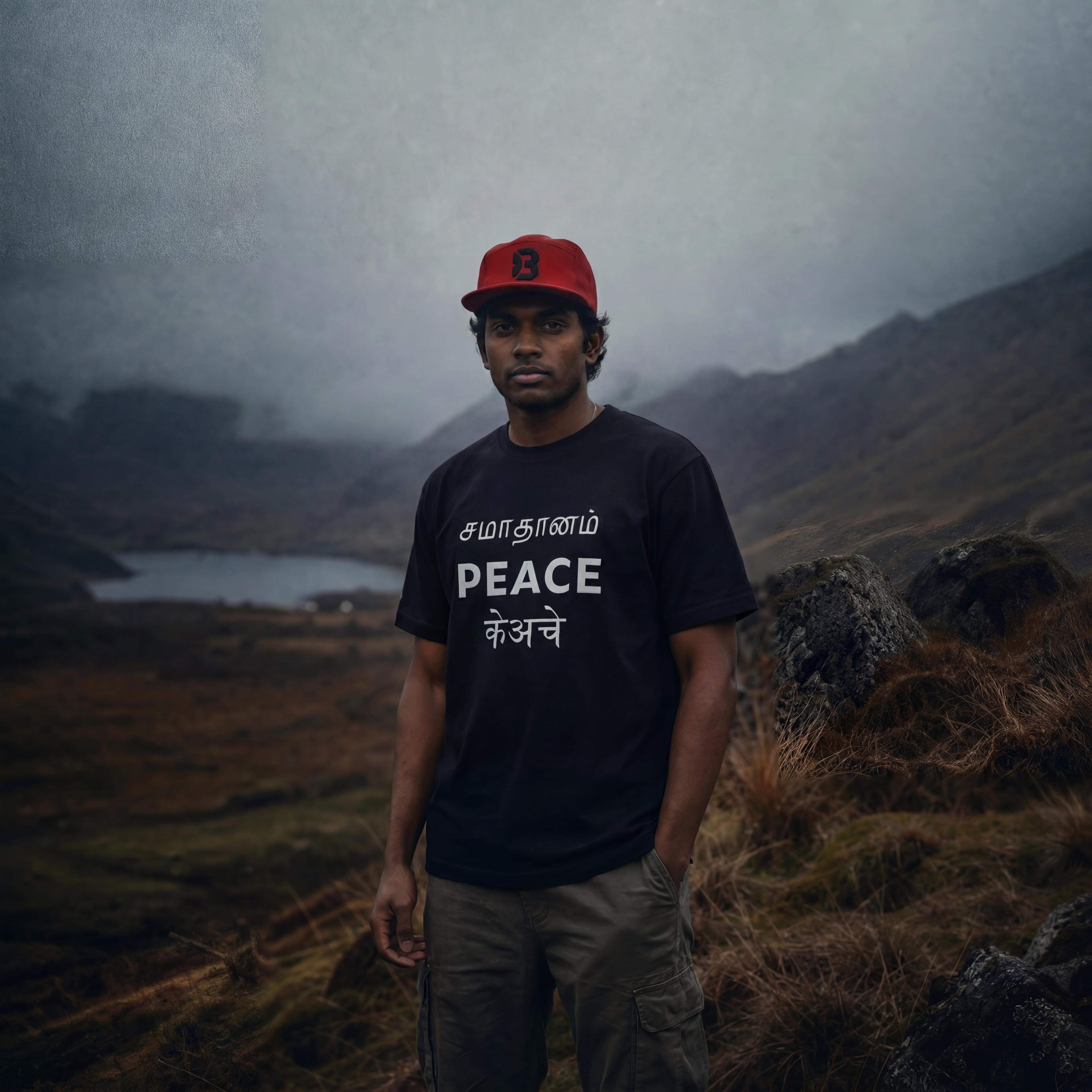 PEACE T-SHIRT - BLACK