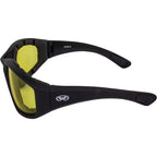 Global Vision Kickback Padded Motorcycle Sunglasses. Matte Black Soft-Touch Riding Glasses