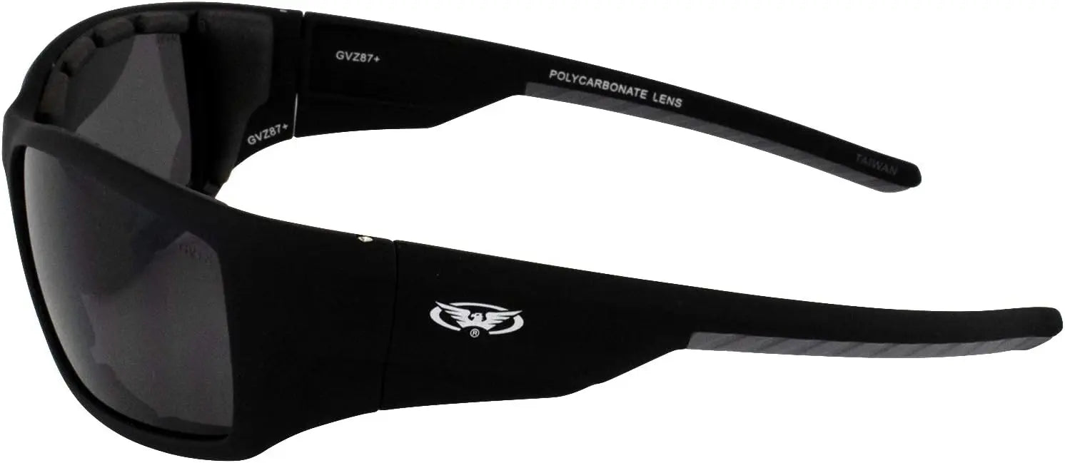 Global Vision Kinetic Adjustable Padded Motorcycle Sunglasses. Safety Rated Soft-Touch Riding Glasses
