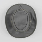 Flat Brim Leather Cowboy Hat. Premium Western Hat with Studded Braided Band