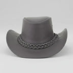 Premium Leather Wide Brim Western Hat. Lightweight Top Grain Rodeo Hat