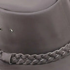 Premium Leather Wide Brim Western Hat. Lightweight Top Grain Rodeo Hat