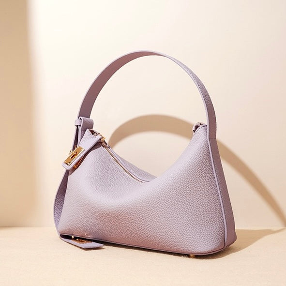 Women's Togo Leather Premium Crossbody Shoulder Dumpling Bag