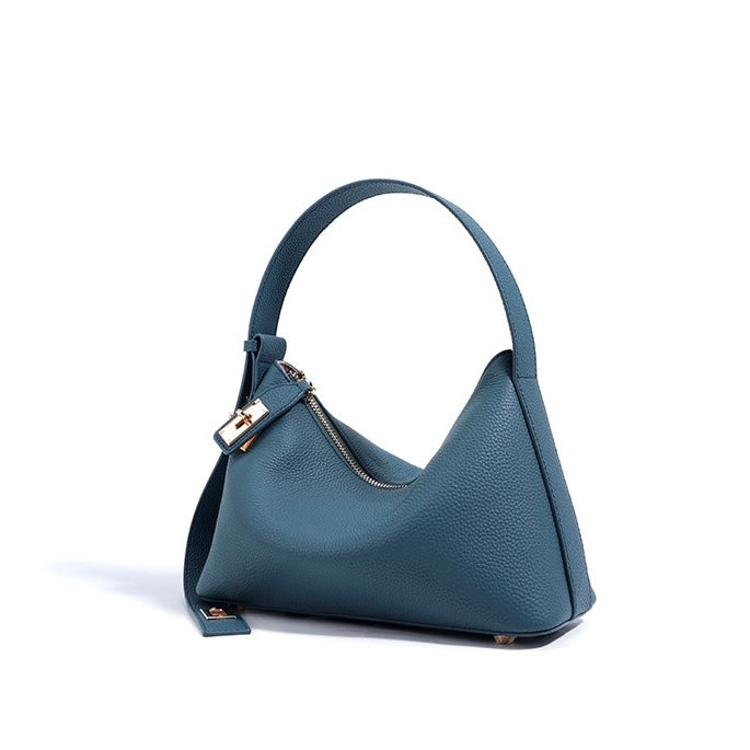 Women's Togo Leather Premium Crossbody Shoulder Dumpling Bag